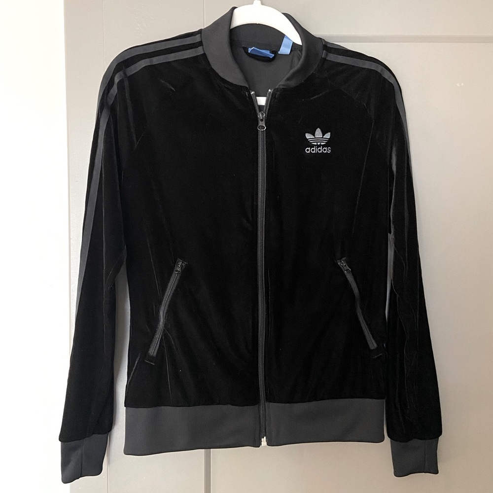 ADIDAS Originals Rare Velvet Vibes Black Track Jacket